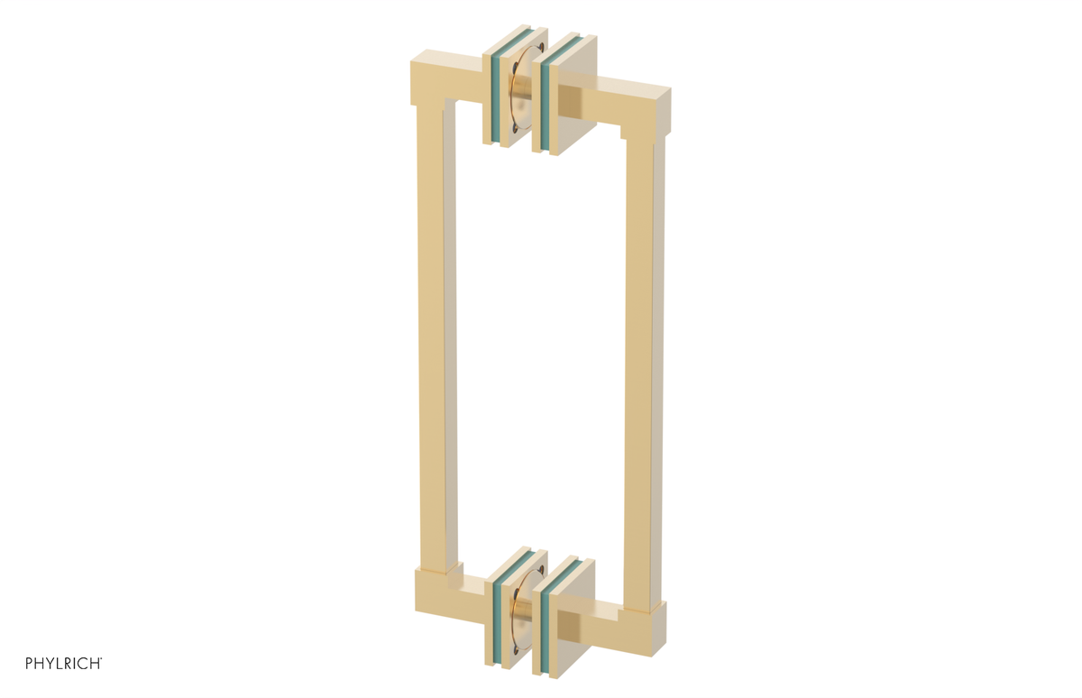 JOLIE - 12" Double Sided Shower Pull with "Turqoise" Accents 222S-93-12