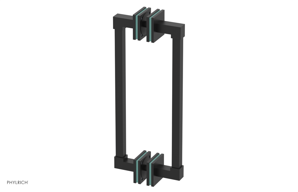 JOLIE - 12" Double Sided Shower Pull with "Turqoise" Accents 222S-93-12