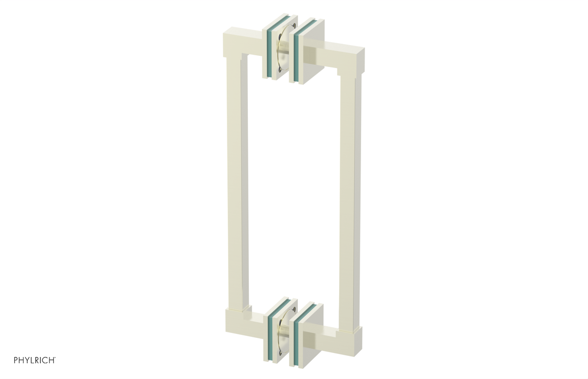 JOLIE - 12" Double Sided Shower Pull with "Turqoise" Accents 222S-93-12