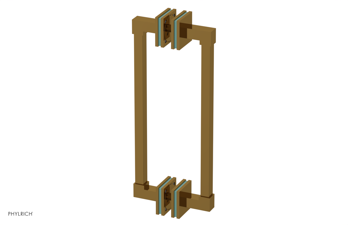 JOLIE - 12" Double Sided Shower Pull with "Turqoise" Accents 222S-93-12