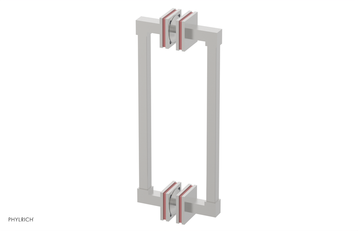 JOLIE - 12" Double Sided Shower Pull with "Pink" Accents 222S-93-12