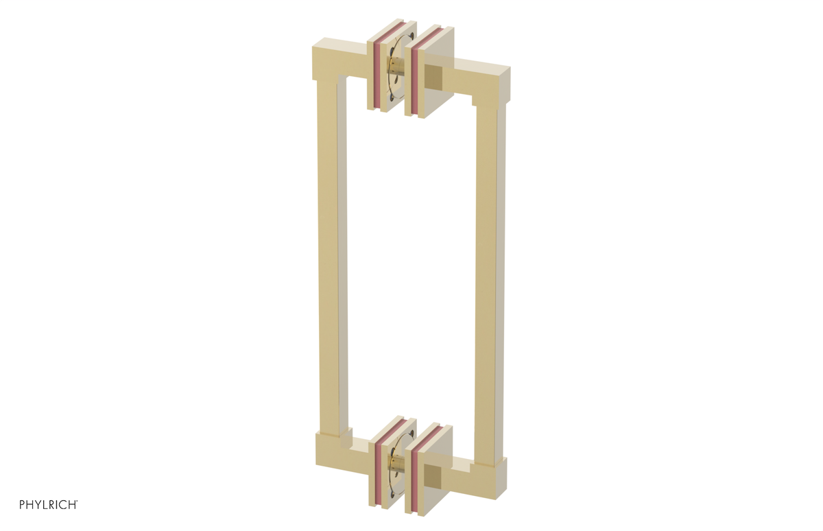JOLIE - 12" Double Sided Shower Pull with "Pink" Accents 222S-93-12