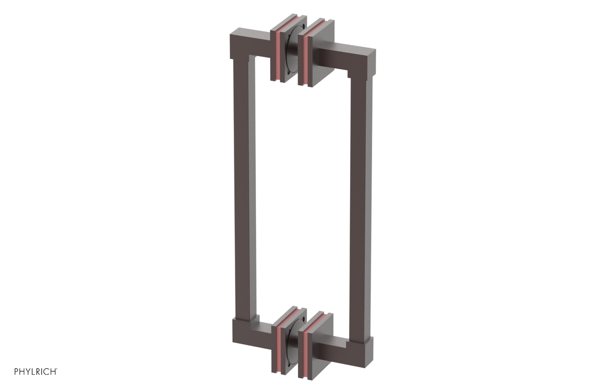 JOLIE - 12" Double Sided Shower Pull with "Pink" Accents 222S-93-12