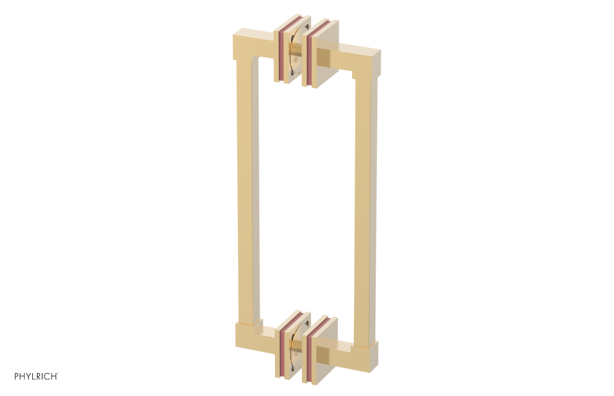 JOLIE - 12" Double Sided Shower Pull with "Pink" Accents 222S-93-12