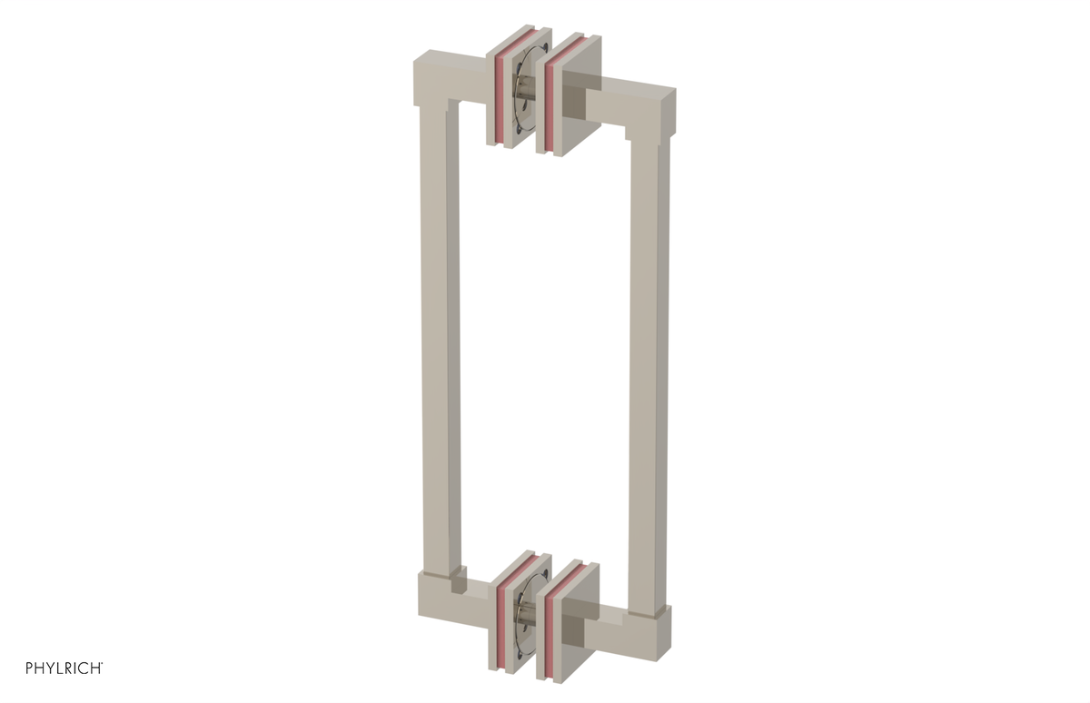 JOLIE - 12" Double Sided Shower Pull with "Pink" Accents 222S-93-12