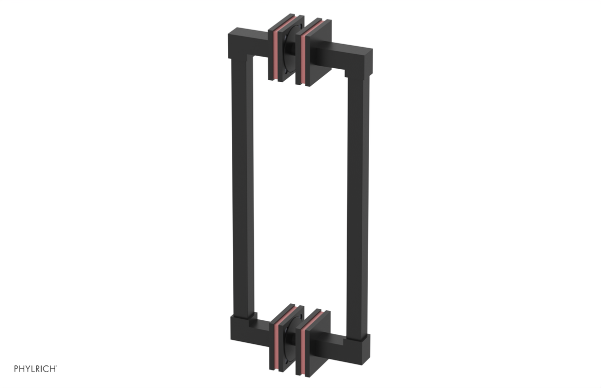 JOLIE - 12" Double Sided Shower Pull with "Pink" Accents 222S-93-12