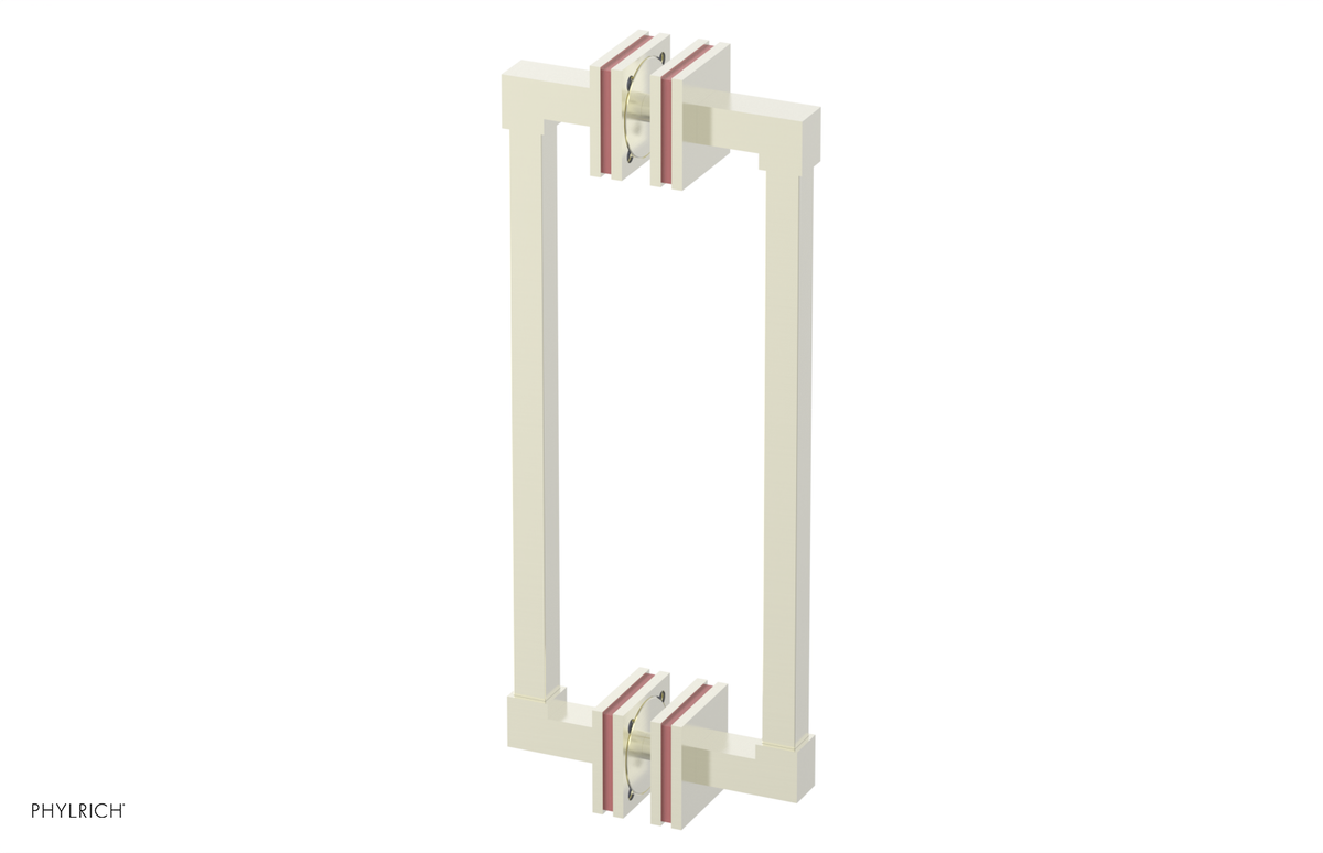 JOLIE - 12" Double Sided Shower Pull with "Pink" Accents 222S-93-12