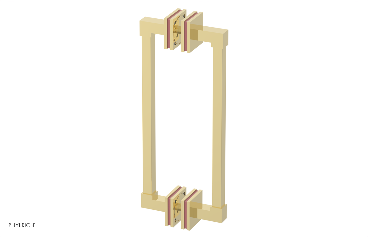 JOLIE - 12" Double Sided Shower Pull with "Pink" Accents 222S-93-12