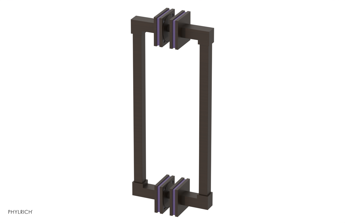 JOLIE - 12" Double Sided Shower Pull with "Purple" Accents 222S-93-12