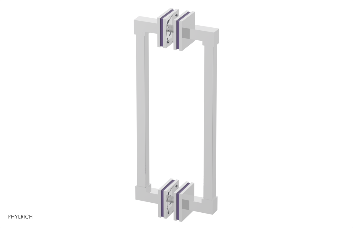 JOLIE - 12" Double Sided Shower Pull with "Purple" Accents 222S-93-12