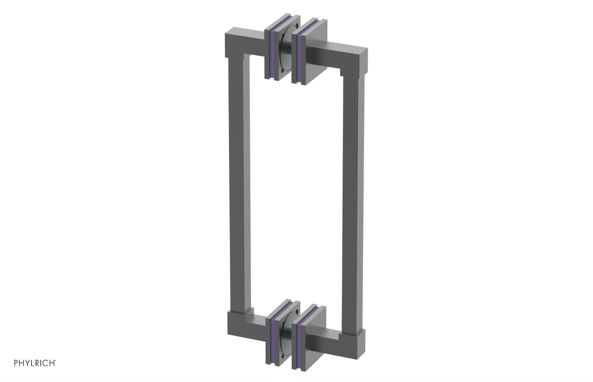 JOLIE - 12" Double Sided Shower Pull with "Purple" Accents 222S-93-12