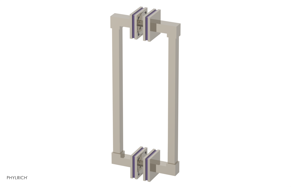 JOLIE - 12" Double Sided Shower Pull with "Purple" Accents 222S-93-12