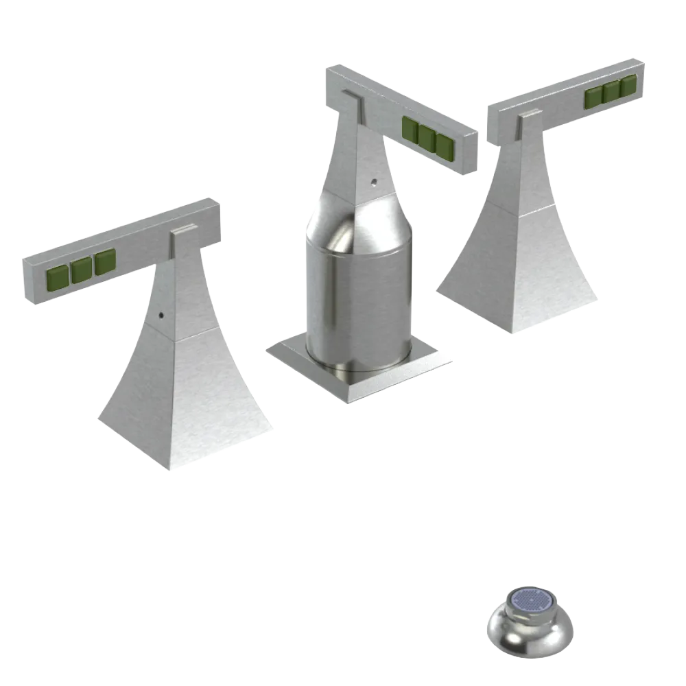 Rubinet Bidet Fitting with Spray, Diverter, and Vacum Breaker (Less Drain) Satin Nickel