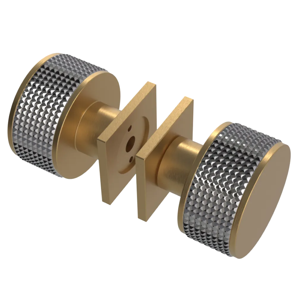 Rubinet Shower Door Knob (set) Satin Gold