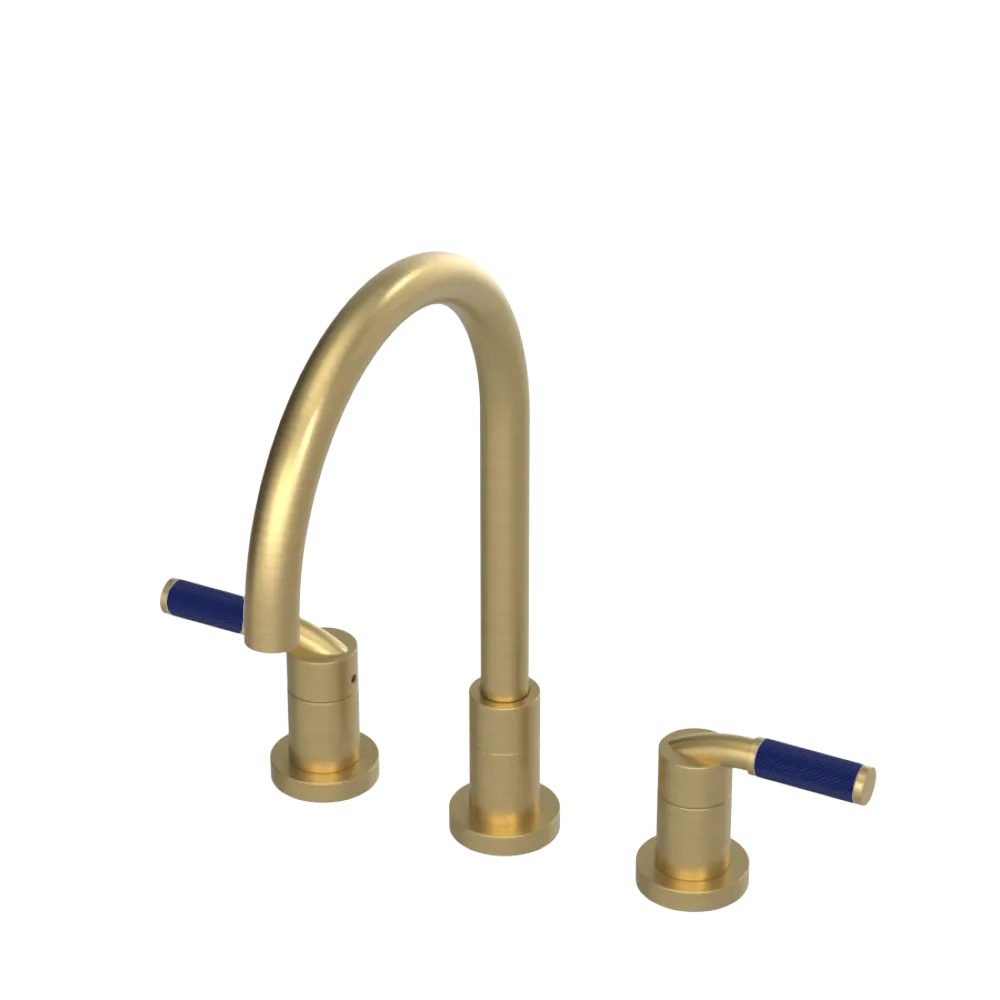 Rubinet Widespread Kitchen Set Satin Gold