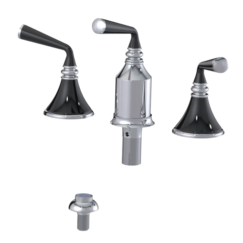 Rubinet Bidet Fitting with Spray, Diverter, and Vacum Breaker (Less Drain) Chrome