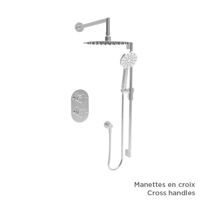 Baril Complete thermostatic pressure balanced shower kit without handle