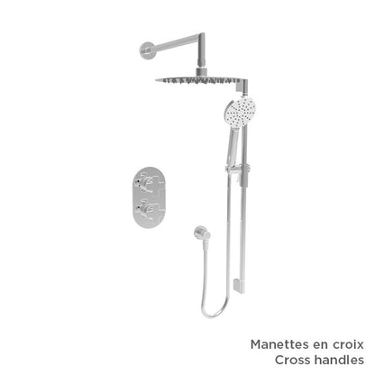 Baril Complete thermostatic pressure balanced shower kit without handle