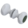 Rubinet Shower Door Knob (set) Matt White
