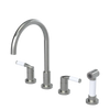 Rubinet Widespread Kitchen Set with Hand Spray Satin Nickel