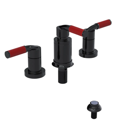 Rubinet Bidet Fitting with Spray, Diverter, and Vacum Breaker (Less Drain) Black