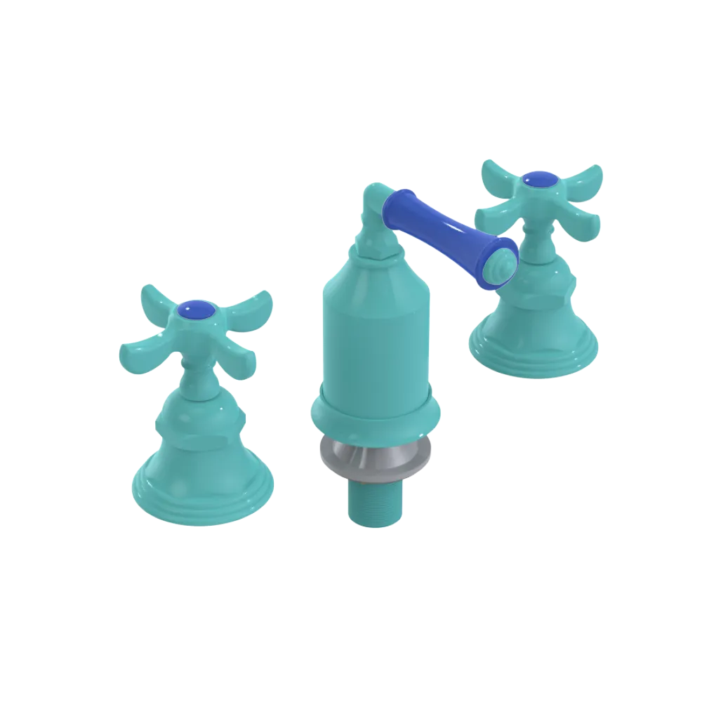 Rubinet Bidet Fitting with Spray, Diverter, and Vacum Breaker (Less Drain) Aqua