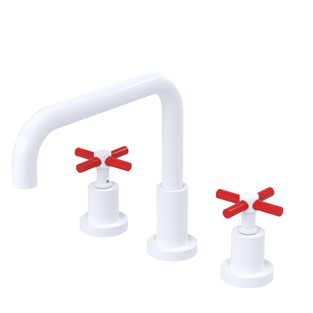 Rubinet Widespread Kitchen Set White