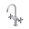 Rubinet Single Hole Dual Handle Lav. Set with LaSalle Spout (less drain) Satin Chrome