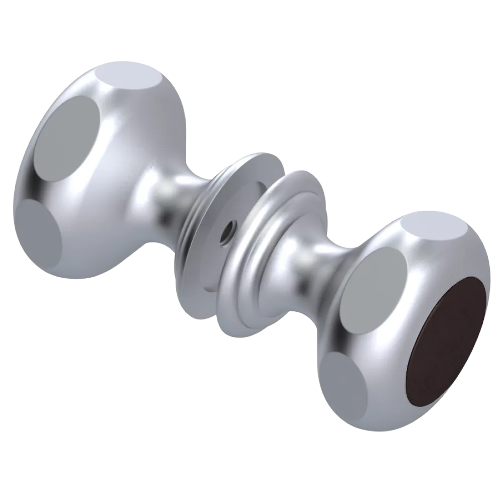Rubinet Shower Door Knob (set) Satin Chrome