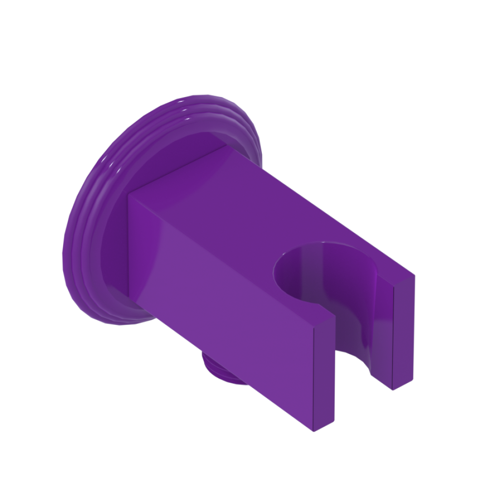 Rubinet Wall Bracket with Integral Supply with 1/2" NPT x 1/2" NPSM x 3" Nipple Purple Haze