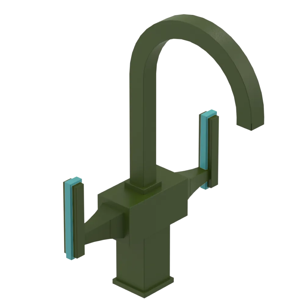 Rubinet Single Hole Dual Handle Lav. Set. (less drain) Green Envy