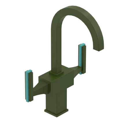 Rubinet Single Hole Dual Handle Lav. Set. (less drain) Green Envy