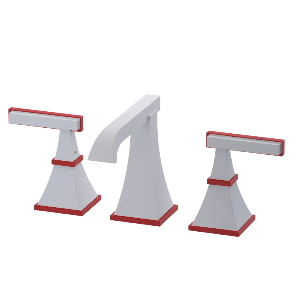 Rubinet Widespread Lav. Set. (less drain) Matt White