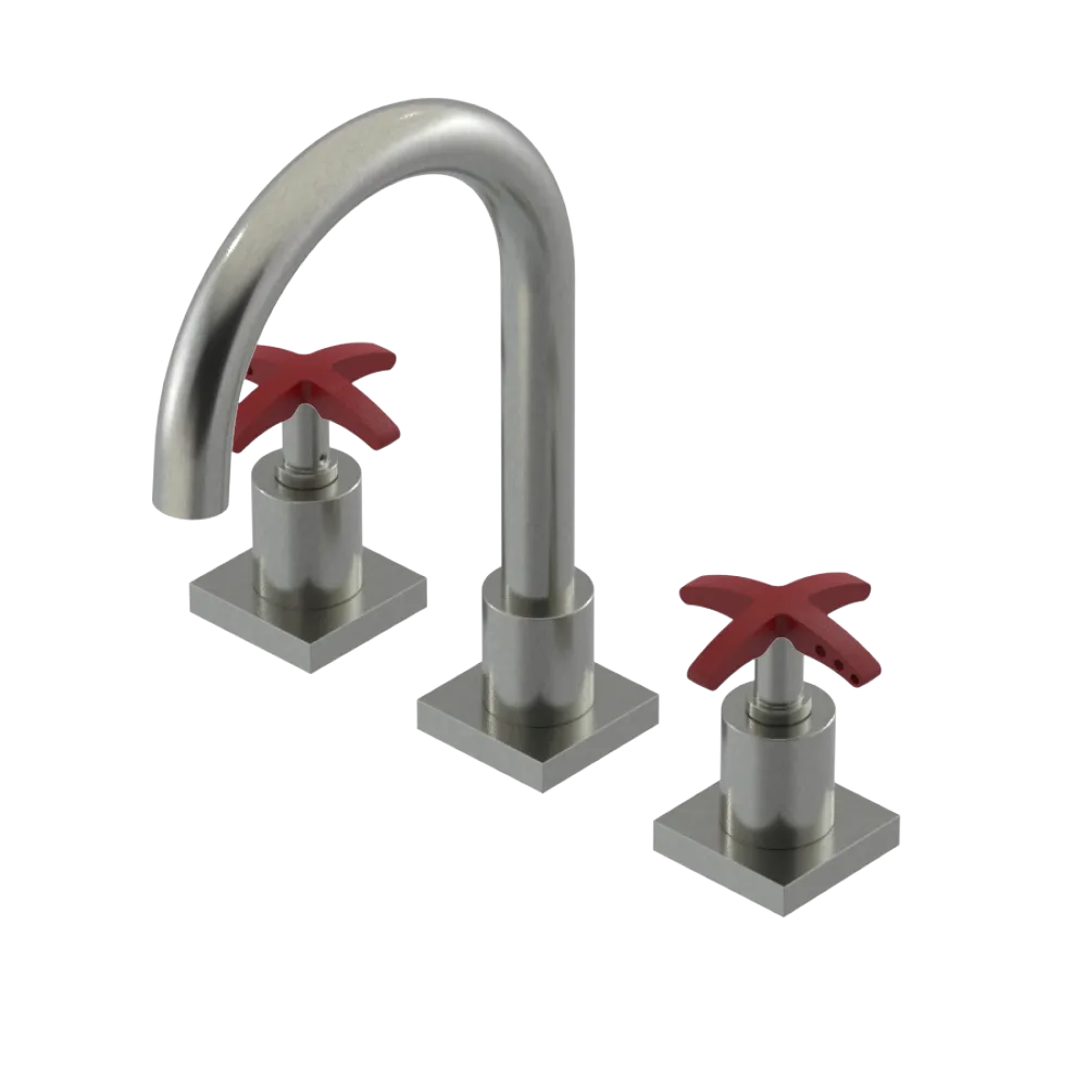 Rubinet Widespread Lav. Set. (less drain) Satin Nickel