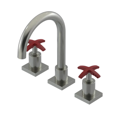 Rubinet Widespread Lav. Set. (less drain) Satin Nickel
