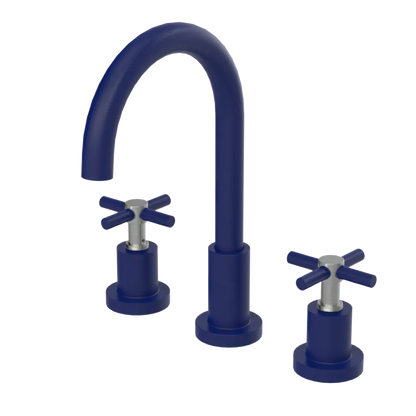 Rubinet Widespread Kitchen Set with LaSalle Spout Midnight Blue