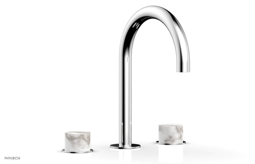 Phylrich BASIC II Widespread Faucet - White Marble Handles 230-03