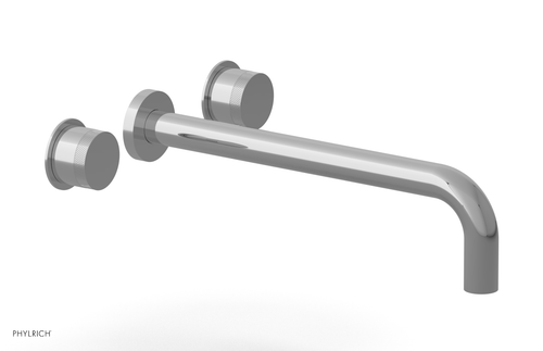 Phylrich Basic II 12"  Wall Lavatory Set - Knurled Handles 230-11-12