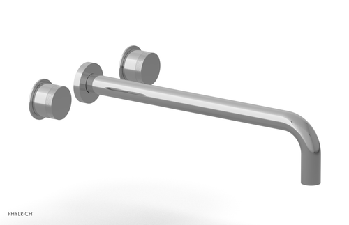 Phylrich Basic II 14"  Wall Tub Set - Knurled Handles 230-56-14