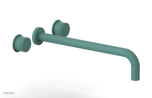 Phylrich Basic II 14"  Wall Lavatory Set - Knurled Handles 230-11-14