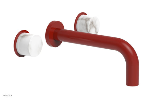 Phylrich BASIC II Wall Tub Set, White Marble Handles 230-58