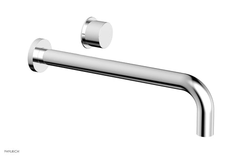 Phylrich Basic II 12" Single Handle Wall Lavatory Set - Smooth Handle 230-16-12