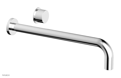 Phylrich Basic II 14" Single Handle Wall Lavatory Set - Smooth Handle 230-16-14