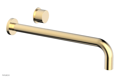 Phylrich Basic II 14" Single Handle Wall Lavatory Set - Smooth Handle 230-16-14