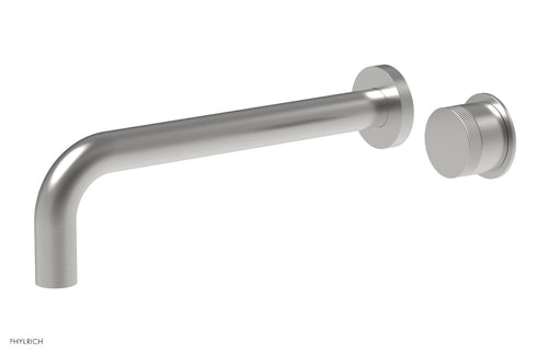 Phylrich Basic II 10" Single Handle Wall Lavatory Set - Knurled Handle 230-18-10