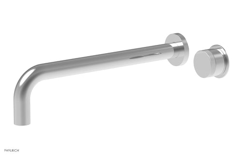 Phylrich Basic II 12" Single Handle Wall Lavatory Set - Knurled Handle 230-18-12