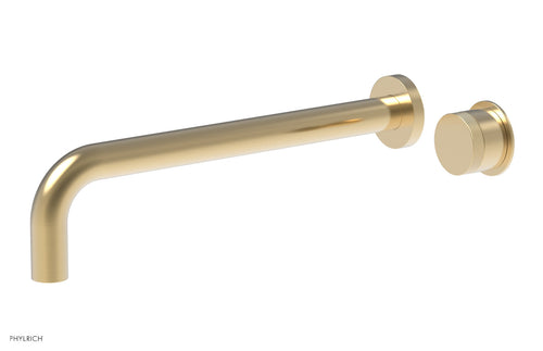 Phylrich Basic II 12" Single Handle Wall Lavatory Set - Knurled Handle 230-18-12
