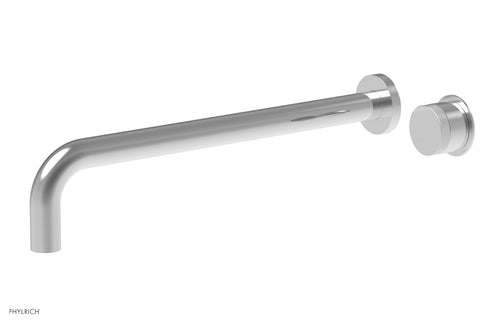 Phylrich Basic II 14" Single Handle Wall Lavatory Set - Knurled Handle 230-18-14