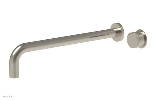 Phylrich Basic II 14" Single Handle Wall Lavatory Set - Knurled Handle 230-18-14