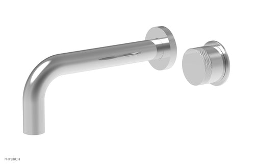Phylrich Basic II Single Handle Wall Lavatory Set - Knurled Handle 230-18